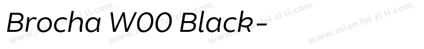 Brocha W00 Black字体转换